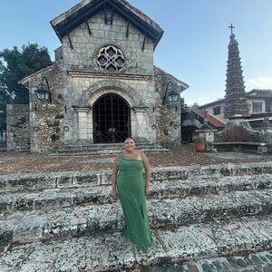 Plus Size Skinny One Shoulder Trumpet Gown with front slit